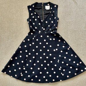 kate spade Spotlight Polka Dot Fit and Flare Cocktail Dress Size 0